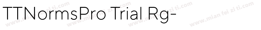 TTNormsPro Trial Rg字体转换